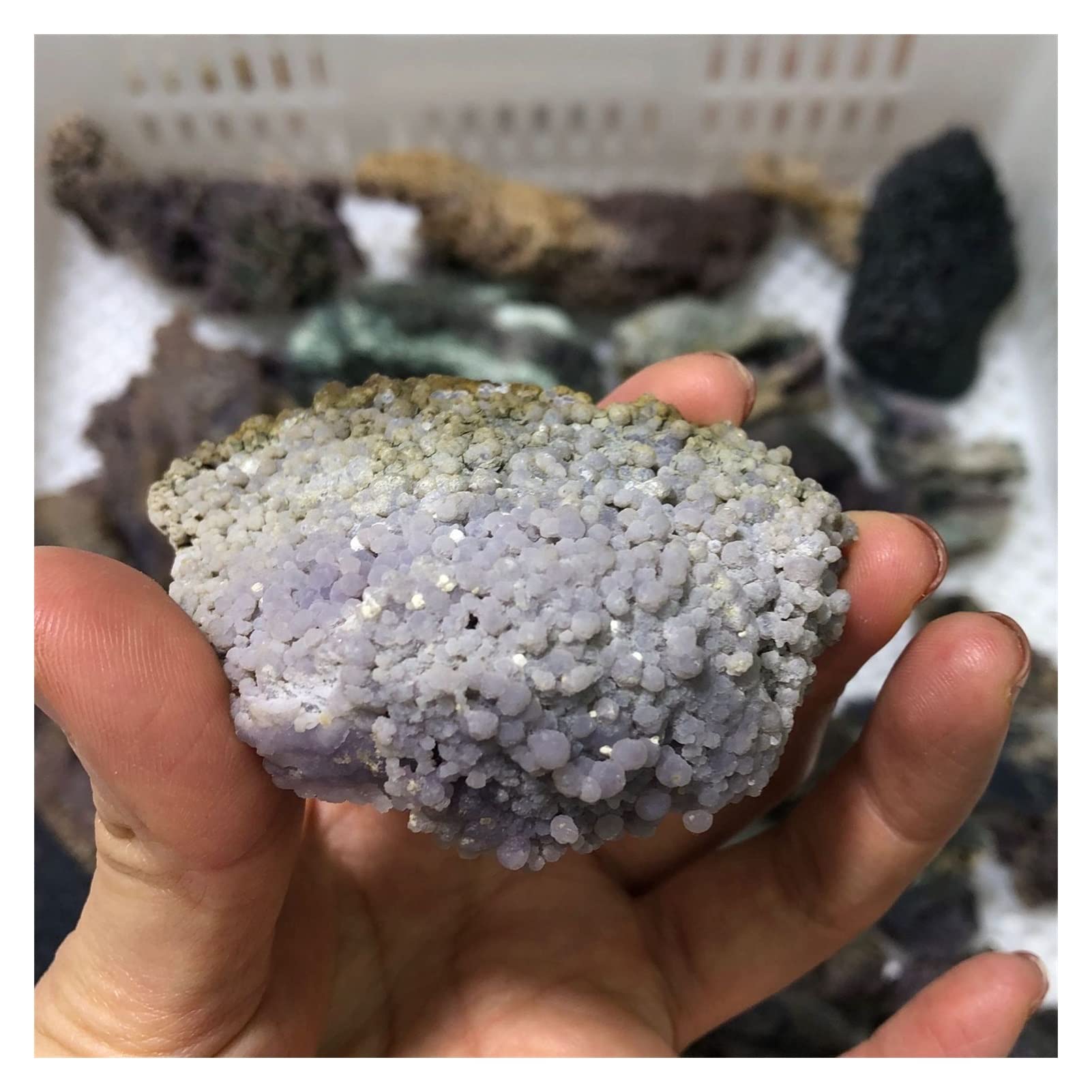 Amazon.co.jp: 原石 100％天然ブドウ瑪瑙鉱物試験片石とクリスタル治癒